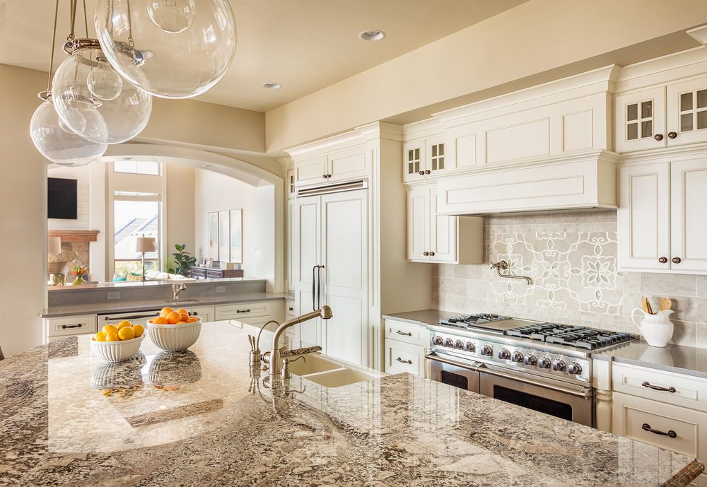 kitchen having guests