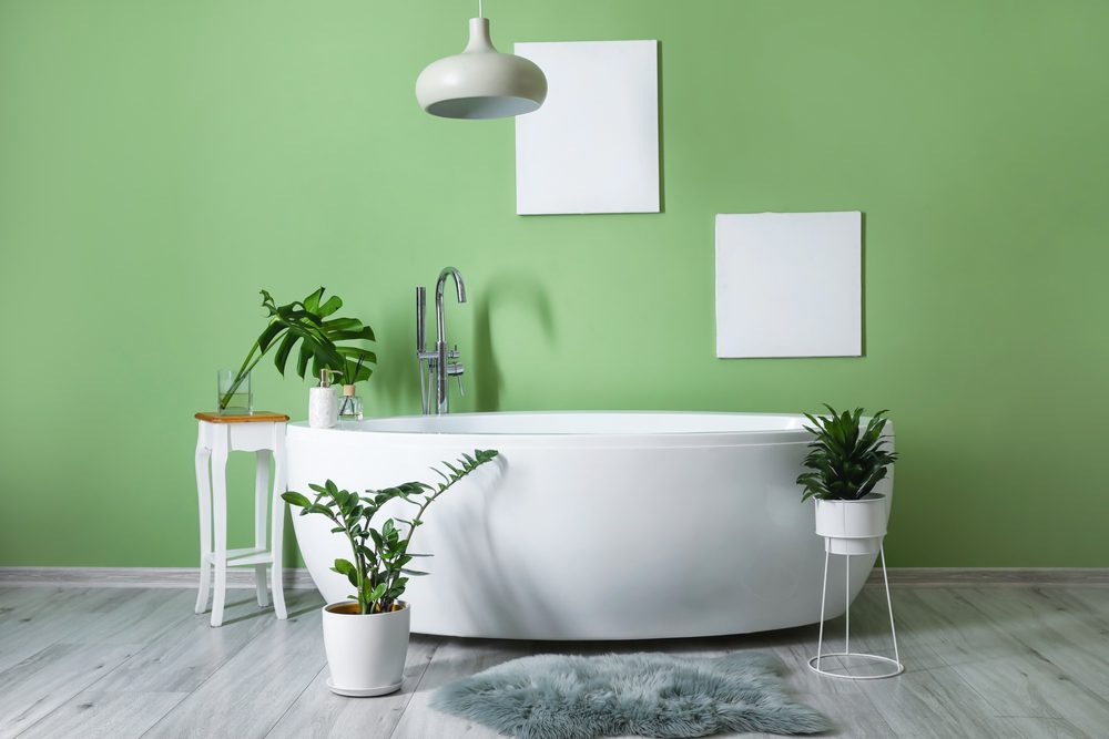 green bathroom