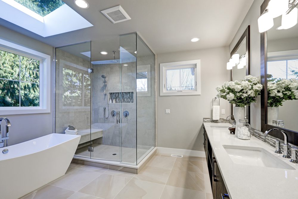 gray bathroom