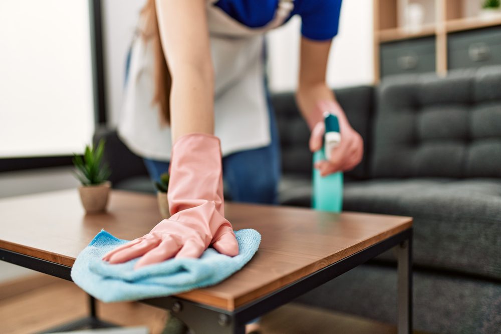cleaning before having guests