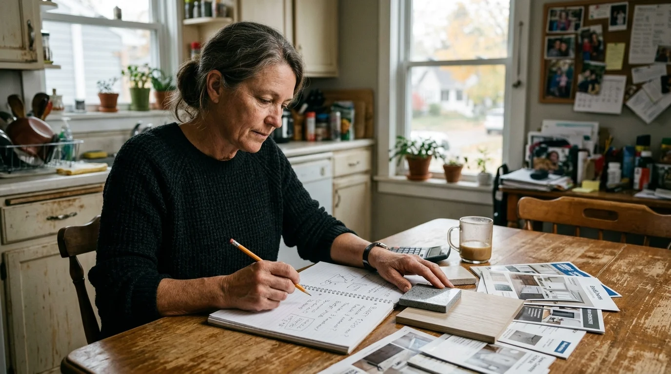 Editorial photograph illustrating: Planning Your Countertop Upgrade: Budget, Timeline, and Skill Level